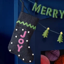 Vilten Kerstsok Merry And Bright Ginger Ray