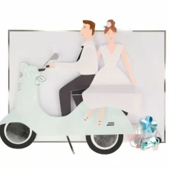 Wenskaart Scooter Couple Meri Meri